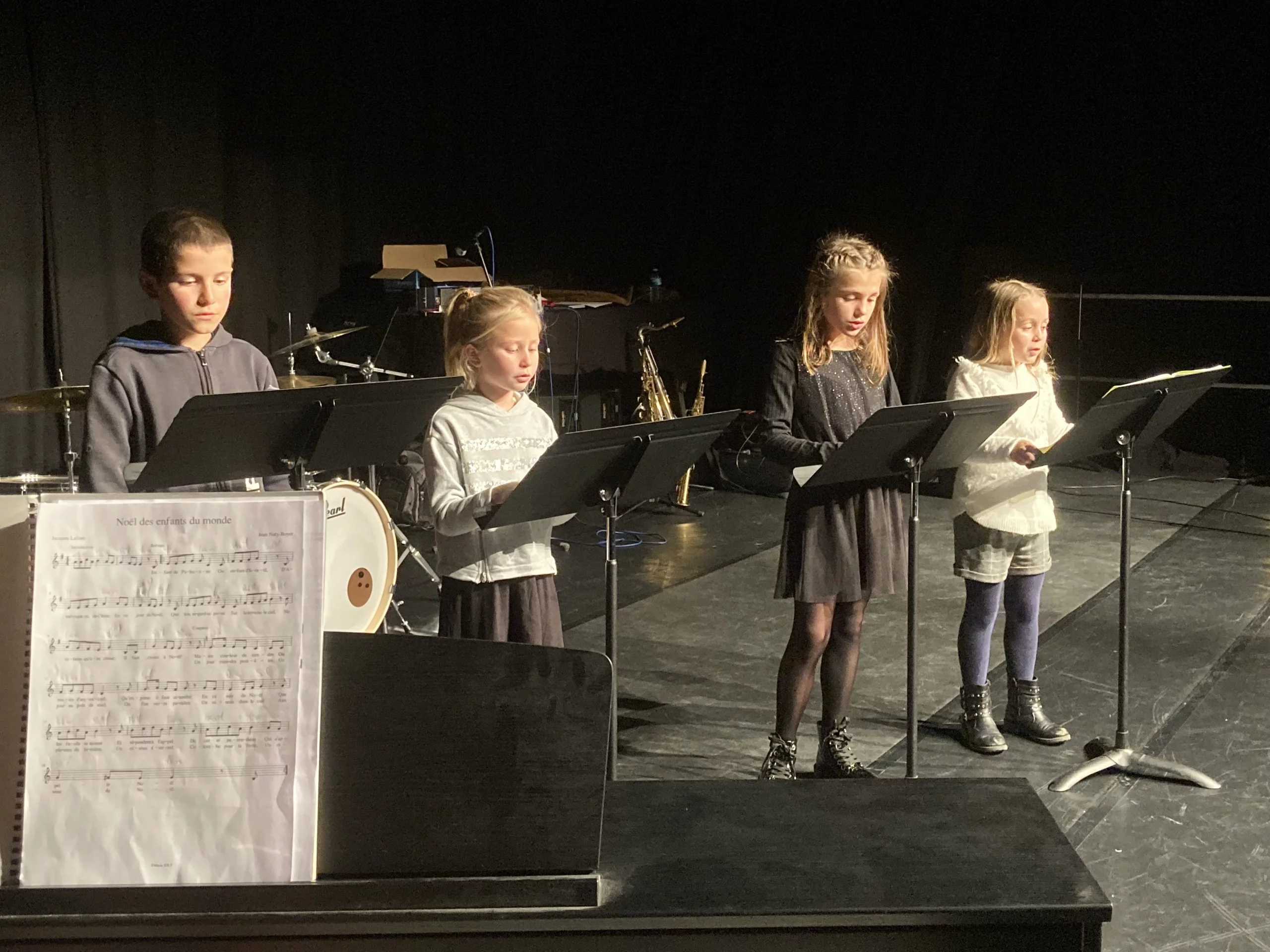 Chorale enfant lors d'une Audition à la salle de spectacle du Centre le Bournot