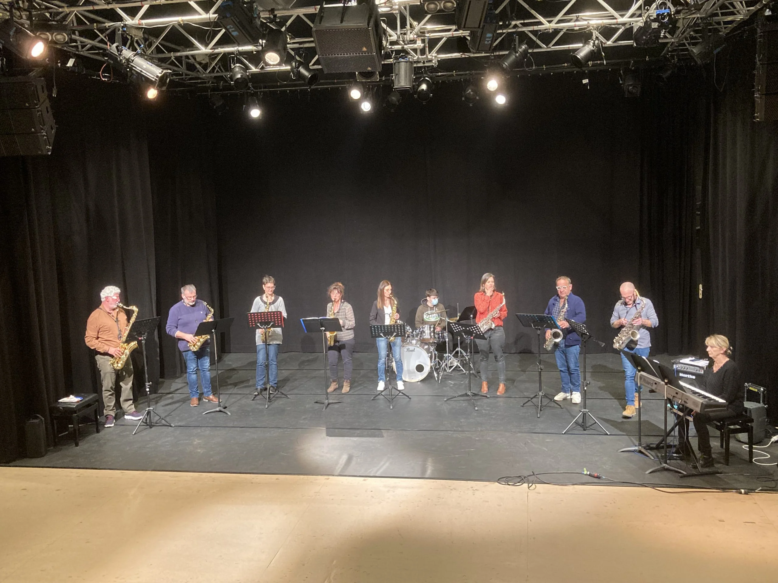 Orchestre de Musique Actuelle lors d'une Audition à la salle de spectacle du Centre le Bournot